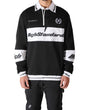 HS BLACK BOLTED LONG SLEEVE POLO
