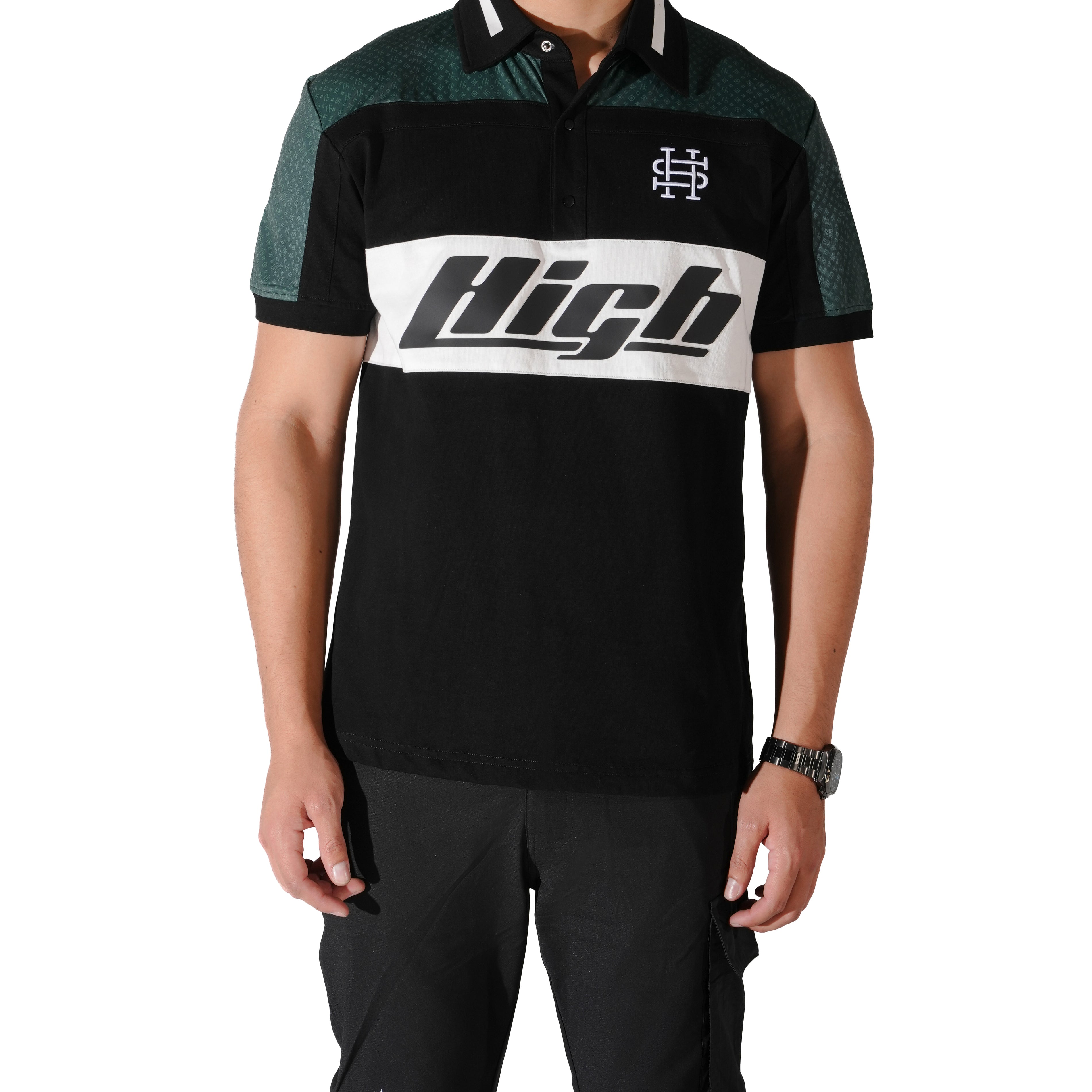 HS MONOGRAM PINE POLO