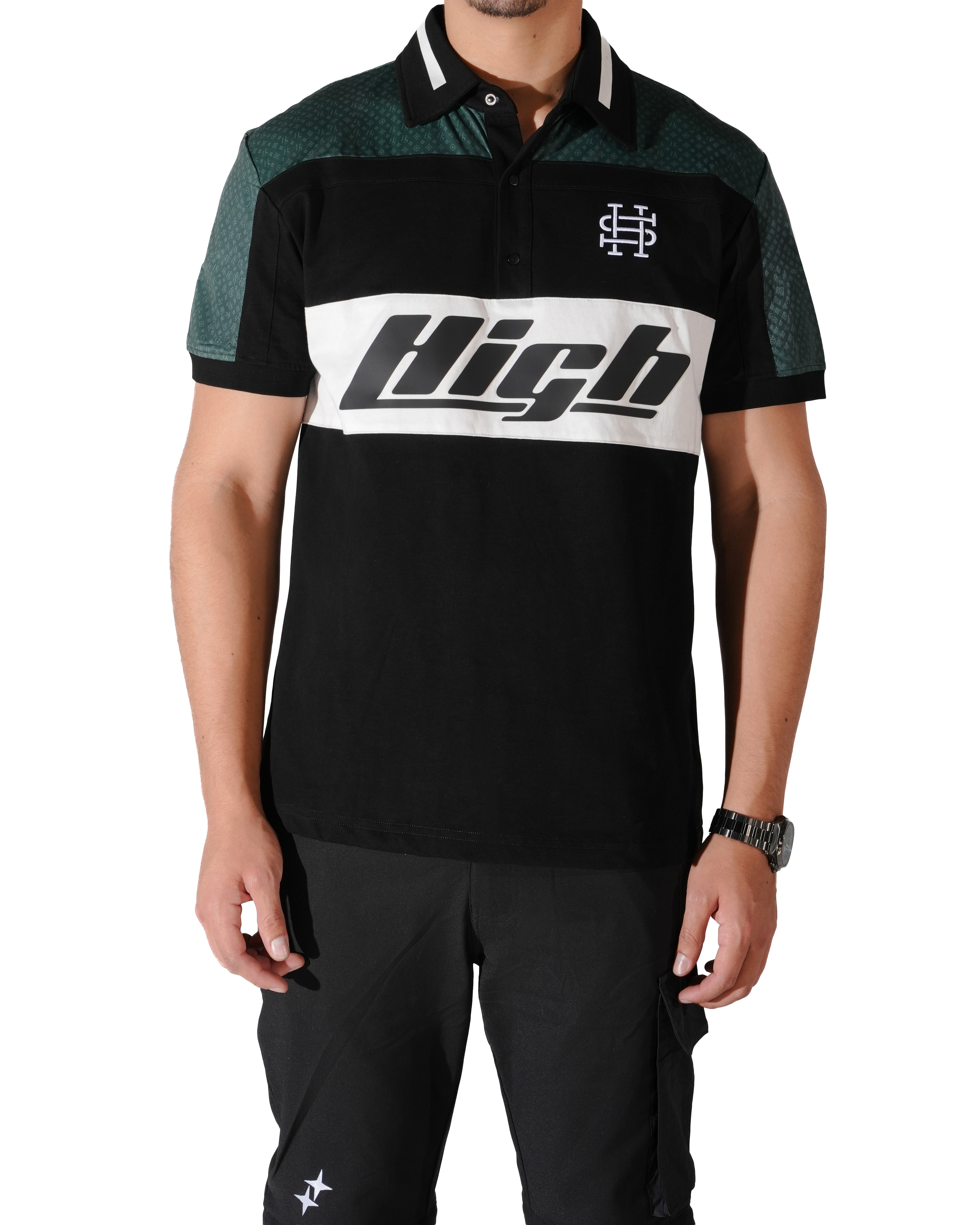 HS MONOGRAM PINE POLO