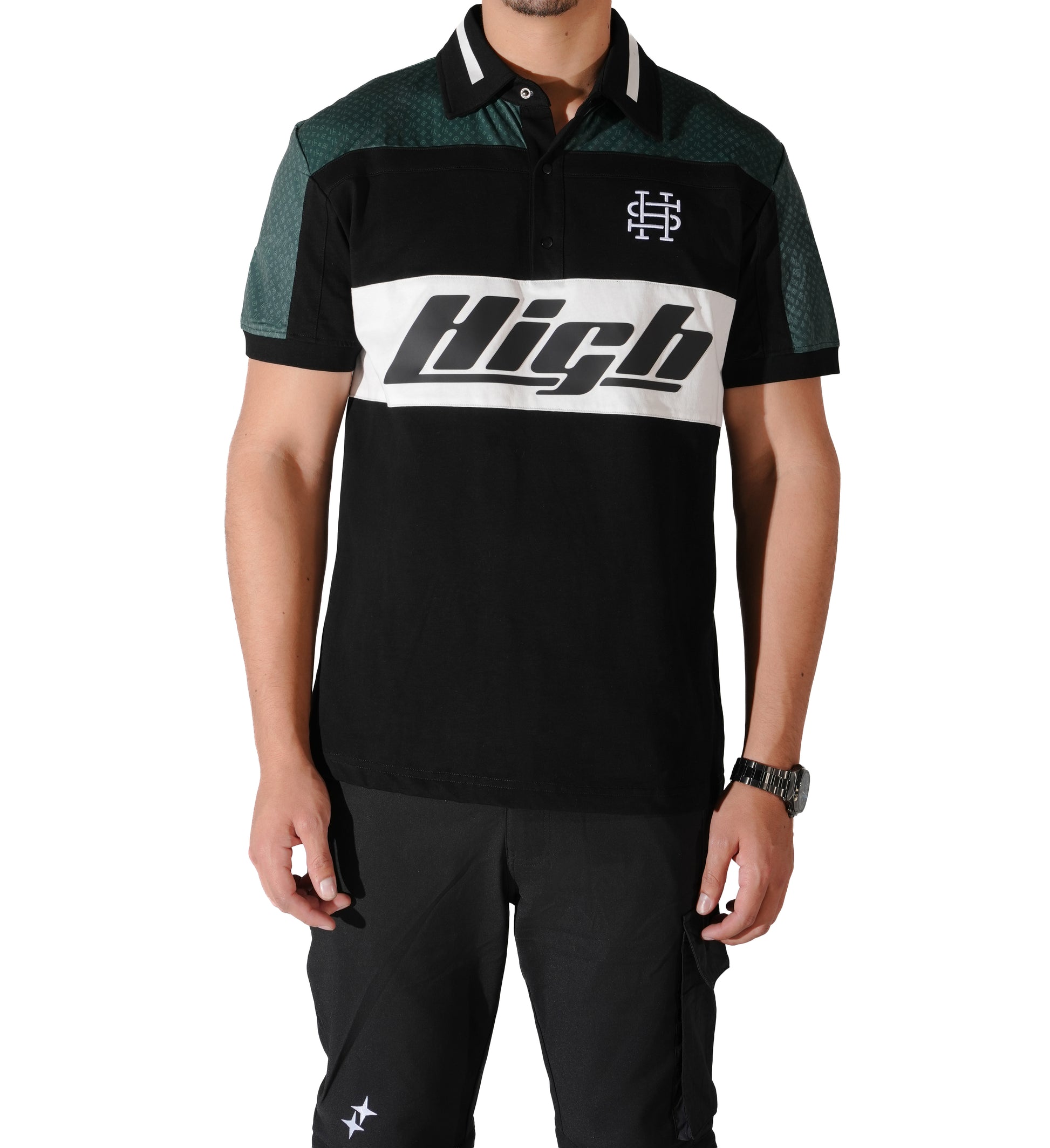 HS MONOGRAM PINE POLO