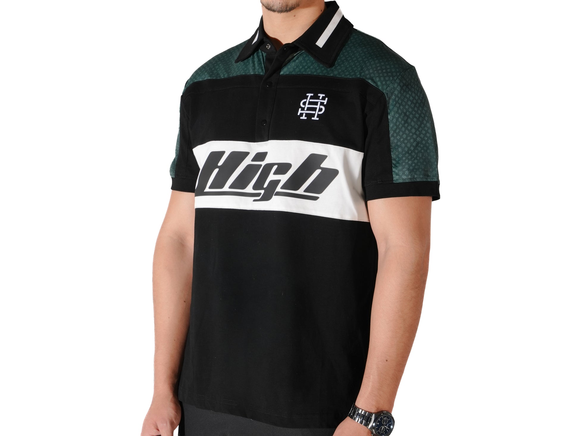 HS MONOGRAM PINE POLO